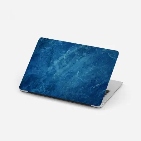 Sticker pour ordinateur portable marbre bleu profond texturé – Wallnifity®