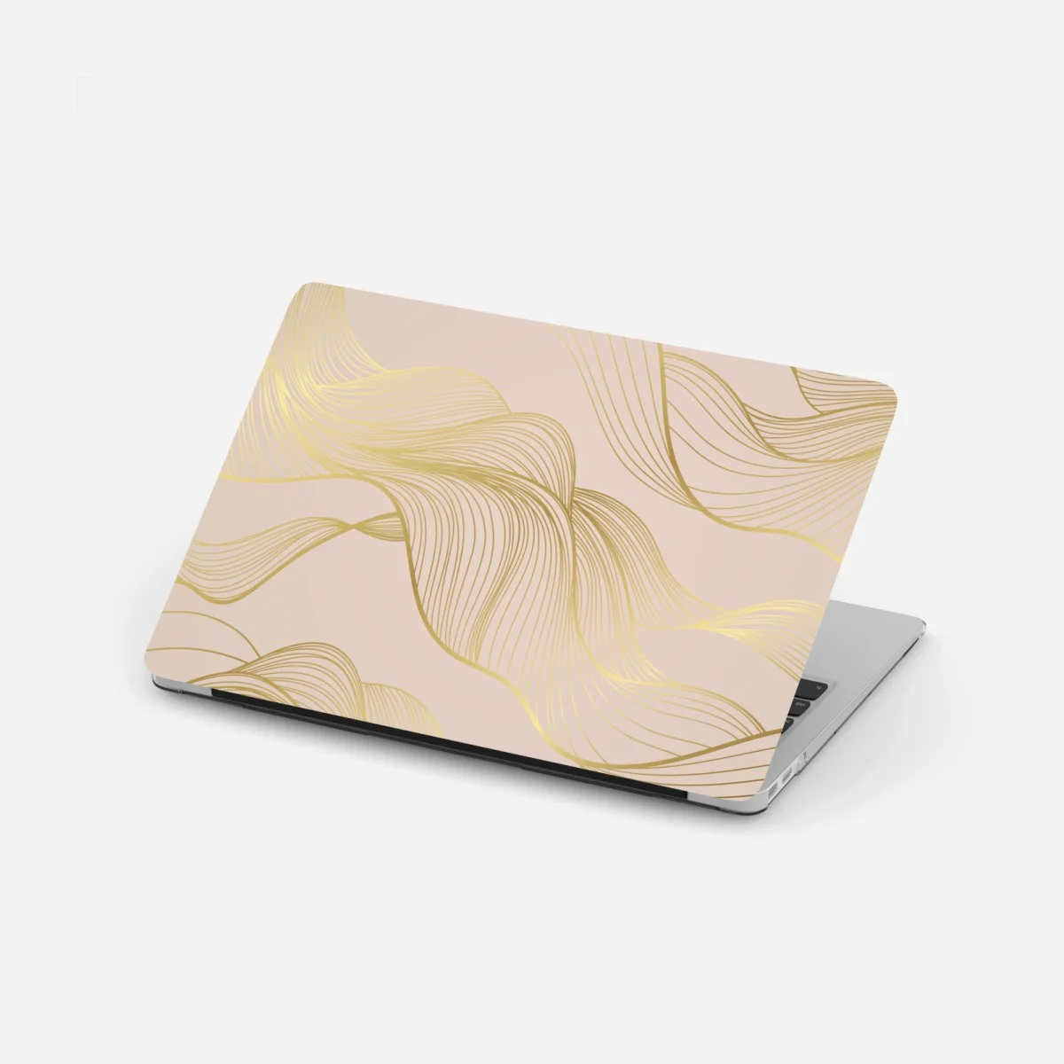 Sticker pour ordinateur portable vagues dorées sur fond beige poudré – Wallnifity® Sticker pour ordinateur portable vagues dorées sur fond beige poudré – Wallnifity®
