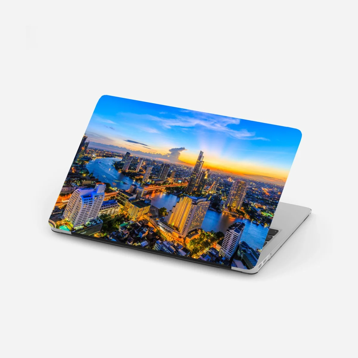 Sticker pour ordinateur portable panorama urbain au coucher de soleil sur Bangkok – Wallnifity® Sticker pour ordinateur portable panorama urbain au coucher de soleil sur Bangkok – Wallnifity®