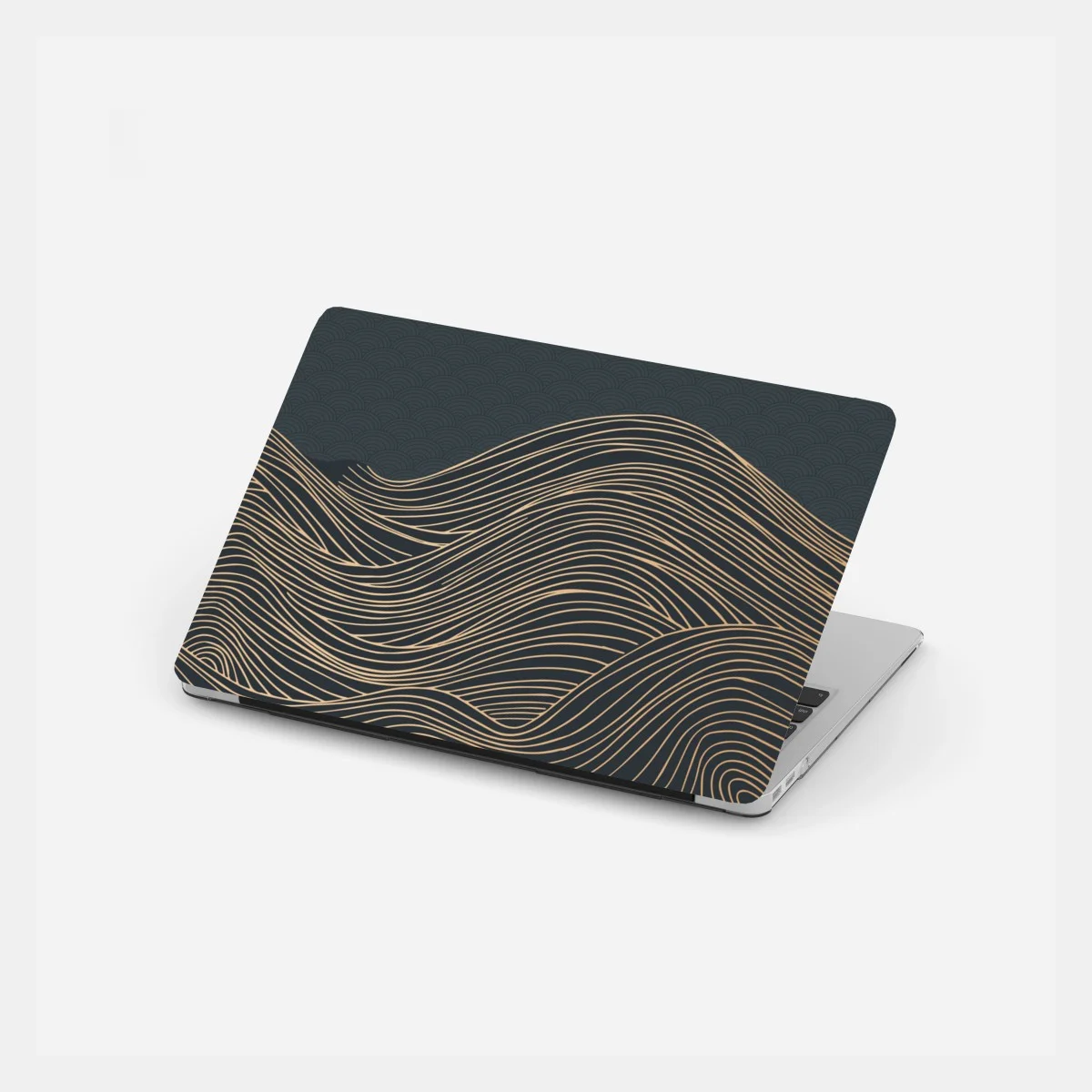 Sticker pour ordinateur portable vagues dorées en lignes fluides – Wallnifity® Sticker pour ordinateur portable vagues dorées en lignes fluides – Wallnifity®