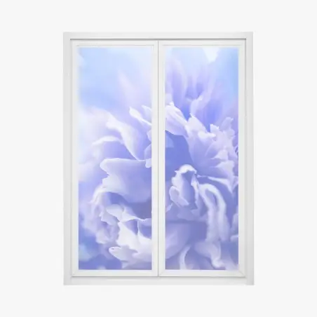 Sticker pour vitres et fenêtres éclat floral bleu abstrait – Wallnifity®
