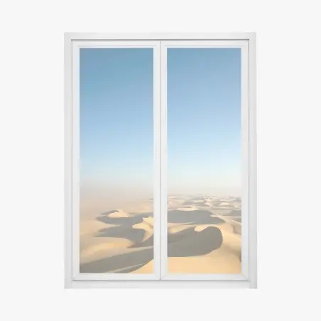 Sticker pour vitres et fenêtres vastes dunes sous un ciel azur – Wallnifity®