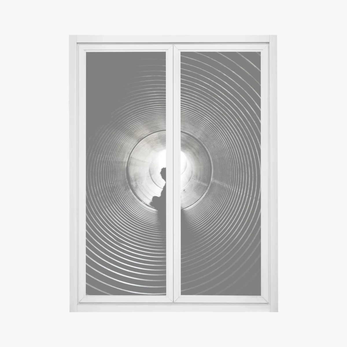 Sticker pour vitres et fenêtres silhouette dans un tunnel concentrique – Wallnifity® Sticker pour vitres et fenêtres silhouette dans un tunnel concentrique – Wallnifity®