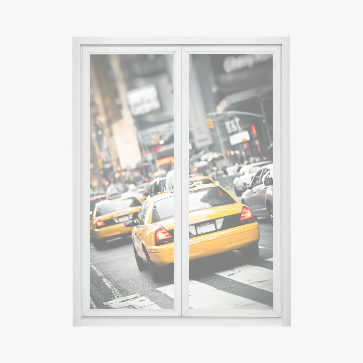 Sticker pour vitres et fenêtres scène de taxis jaunes à New York – Wallnifity® Sticker pour vitres et fenêtres scène de taxis jaunes à New York – Wallnifity®