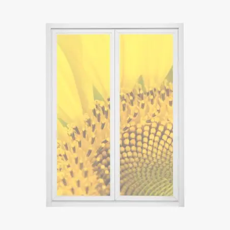 Sticker pour vitres et fenêtres gros plan lumineux de tournesol – Wallnifity®