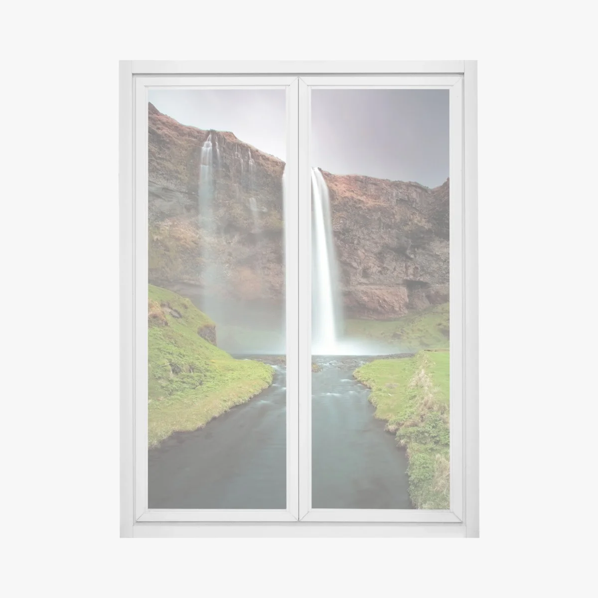Sticker pour vitres et fenêtres cascade majestueuse et rivière paisible – Wallnifity® Sticker pour vitres et fenêtres cascade majestueuse et rivière paisible – Wallnifity®