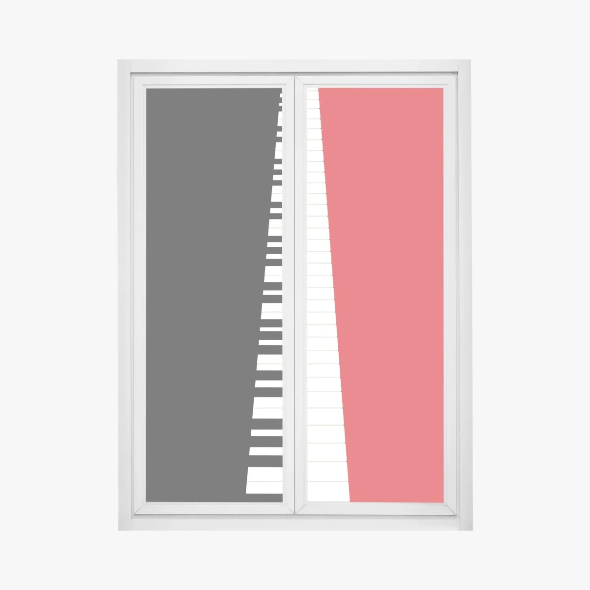 Sticker pour vitres et fenêtres clavier de piano en perspective noir et rouge – Wallnifity® Sticker pour vitres et fenêtres clavier de piano en perspective noir et rouge – Wallnifity®