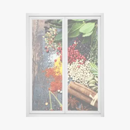 Sticker pour vitres et fenêtres composition d'épices et herbes aromatiques – Wallnifity®