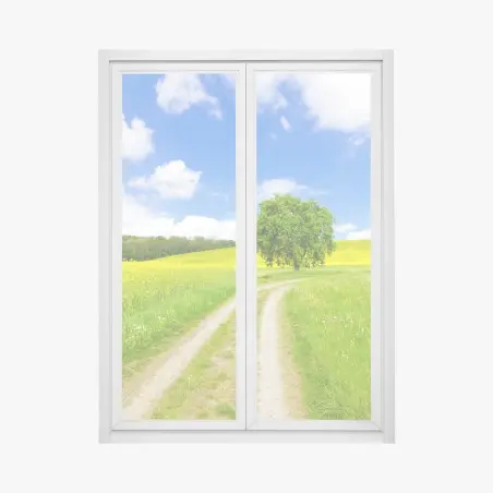 Sticker pour vitres et fenêtres chemin bucolique vers l'arbre solitaire – Wallnifity®