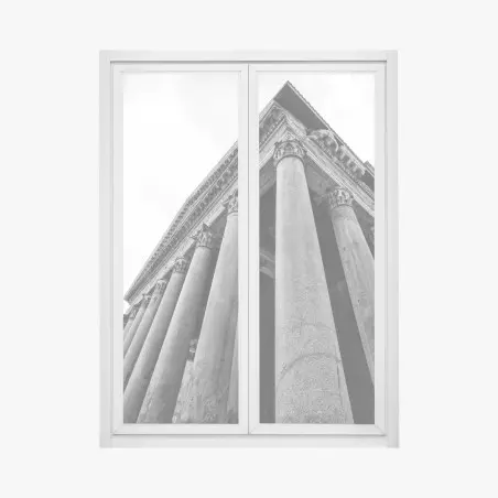 Sticker pour vitres et fenêtres vue monumentale du Panthéon de Rome en colonnes – Wallnifity®