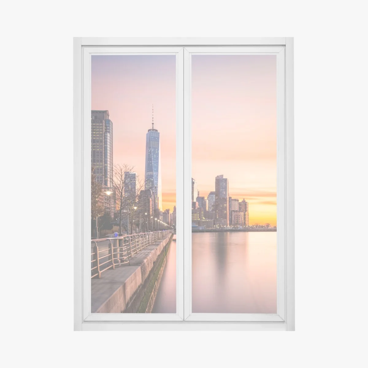 Sticker pour vitres et fenêtres coucher de soleil à Lower Manhattan – Wallnifity® Sticker pour vitres et fenêtres coucher de soleil à Lower Manhattan – Wallnifity®