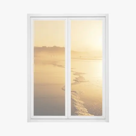 Sticker pour vitres et fenêtres calme doré à Sopelana – Wallnifity®