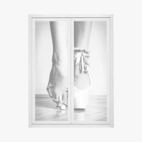 Sticker pour vitres et fenêtres élégance en pointe noir et blanc – Wallnifity®