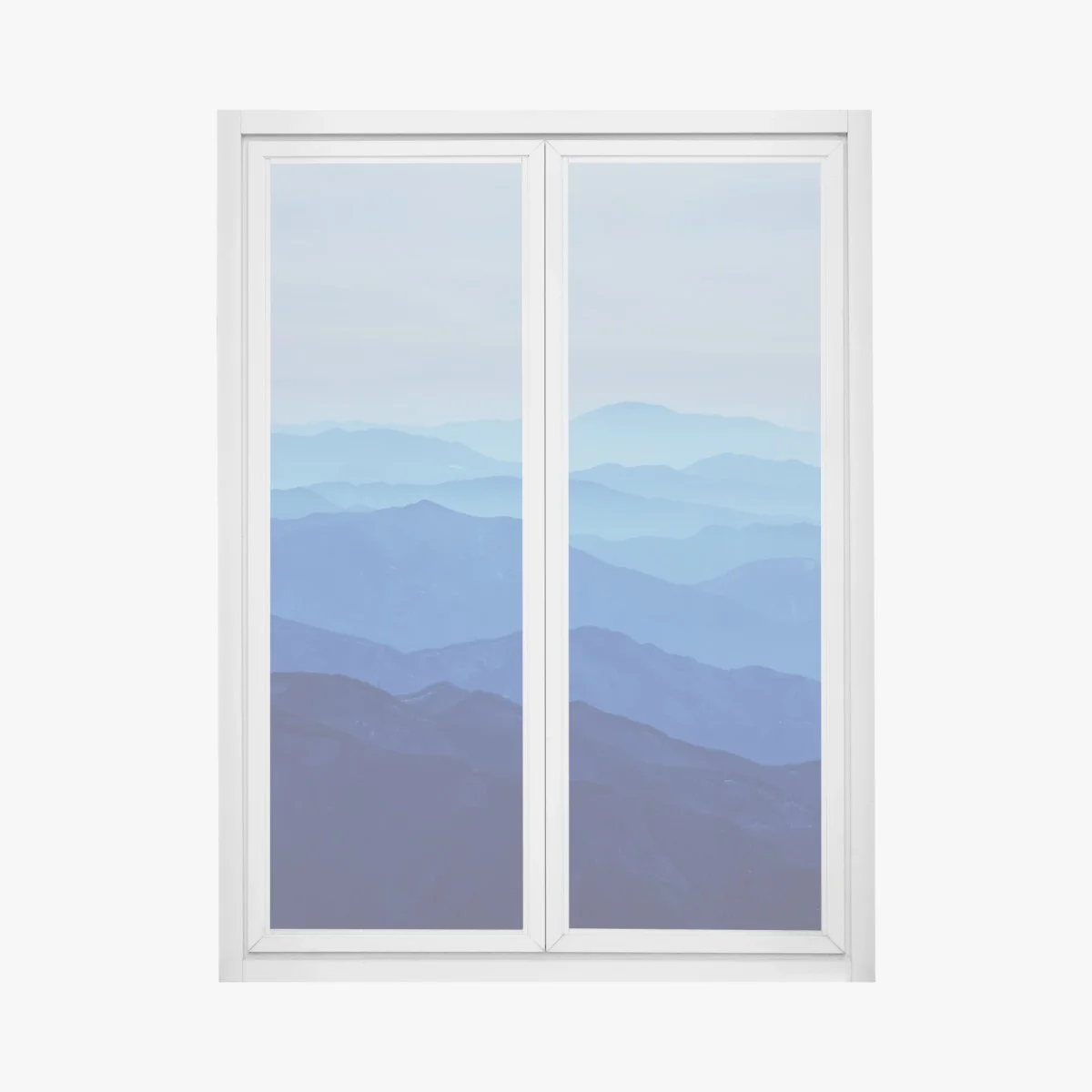 Sticker pour vitres et fenêtres couches de montagnes bleues – Wallnifity® Sticker pour vitres et fenêtres couches de montagnes bleues – Wallnifity®