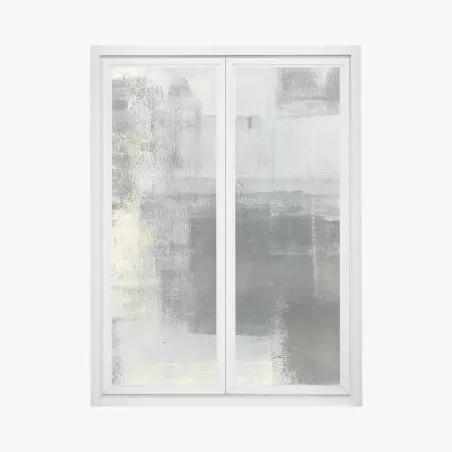 Sticker pour vitres et fenêtres abstraction urbaine en nuances de gris – Wallnifity®