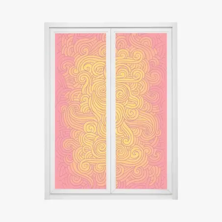 Sticker pour vitres et fenêtres tourbillons solaires chaleureux – Wallnifity®