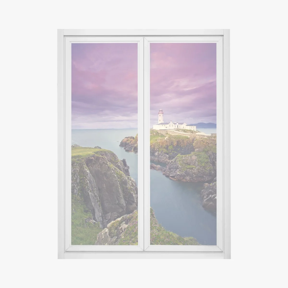 Sticker pour vitres et fenêtres phare au crépuscule sur falaise – Wallnifity® Sticker pour vitres et fenêtres phare au crépuscule sur falaise – Wallnifity®