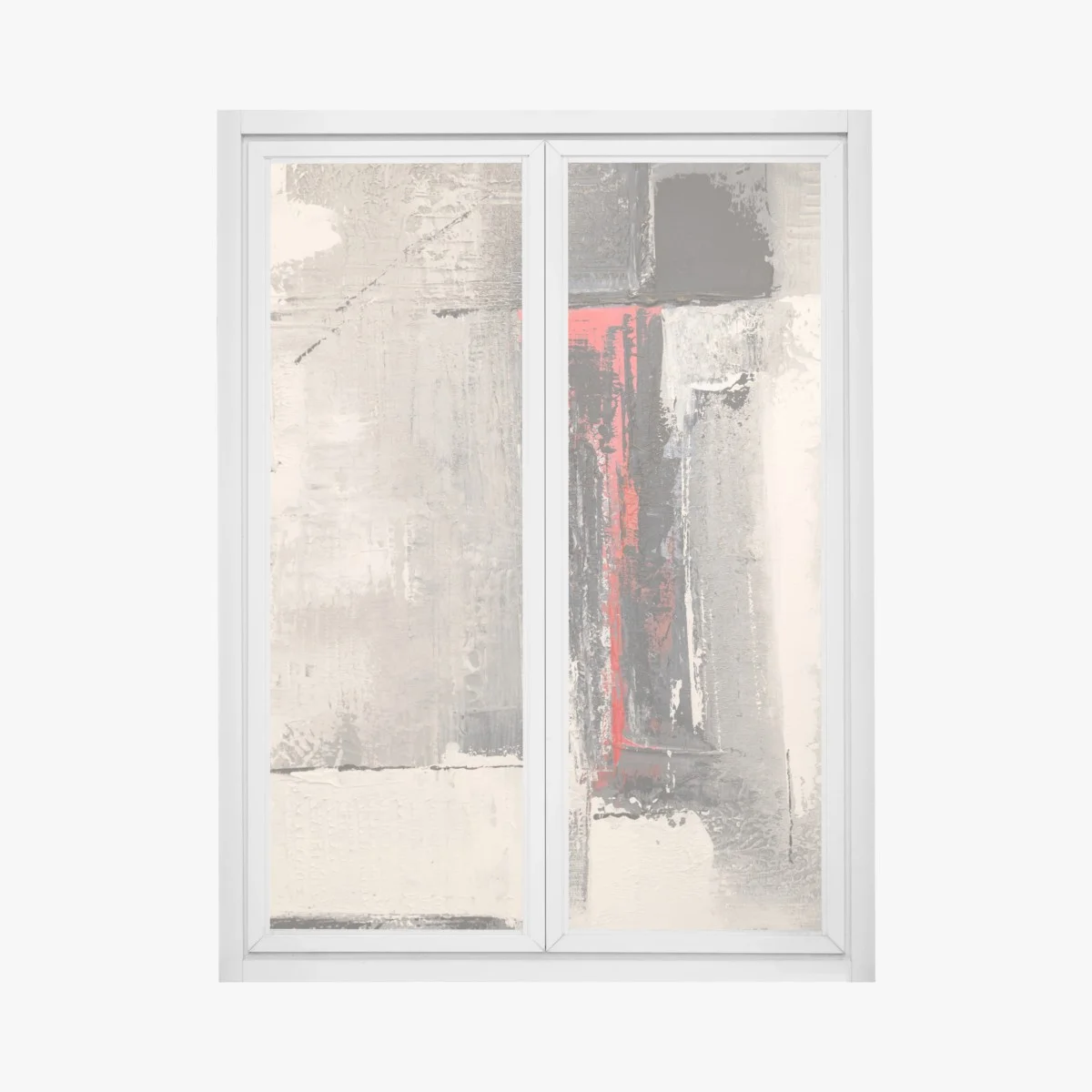 Sticker pour vitres et fenêtres accent rouge sur texture grise – Wallnifity® Sticker pour vitres et fenêtres accent rouge sur texture grise – Wallnifity®