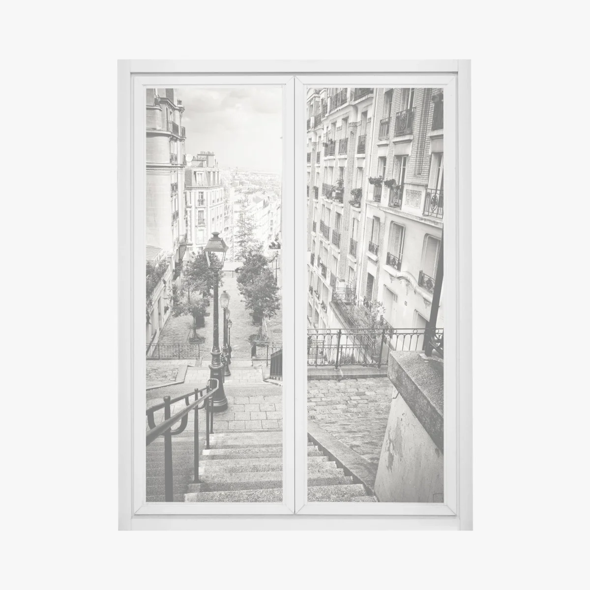 Sticker pour vitres et fenêtres escalier pittoresque de Montmartre, Paris – Wallnifity® Sticker pour vitres et fenêtres escalier pittoresque de Montmartre, Paris – Wallnifity®
