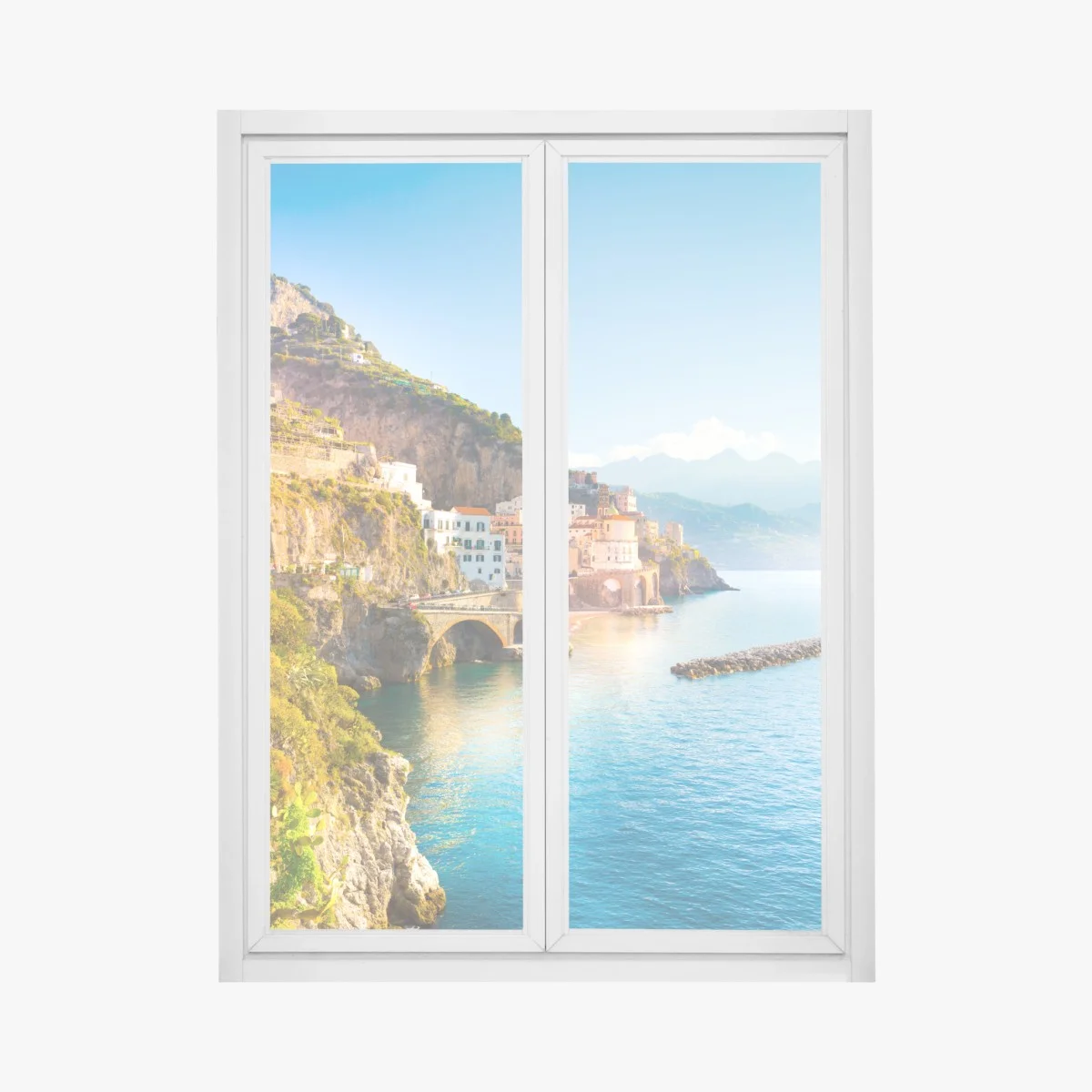 Sticker pour vitres et fenêtres village côtier perché sur falaise au bord de la mer – Wallnifity® Sticker pour vitres et fenêtres village côtier perché sur falaise au bord de la mer – Wallnifity®