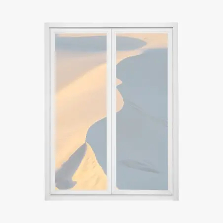Sticker pour vitres et fenêtres dunes dorées et ombres bleutées – Wallnifity®