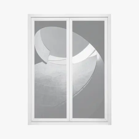 Sticker pour vitres et fenêtres abstraction architecturale en béton et courbes – Wallnifity®