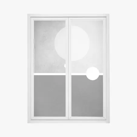 Sticker pour vitres et fenêtres cercle minimal sur fond texturé – Wallnifity®