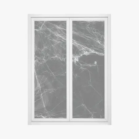 Sticker pour vitres et fenêtres toile d'araignée spectrale sur fond noir – Wallnifity®