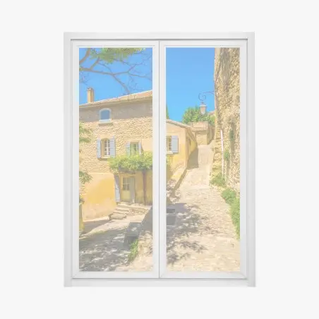 Sticker pour vitres et fenêtres ruelle provençale ensoleillée – Wallnifity®