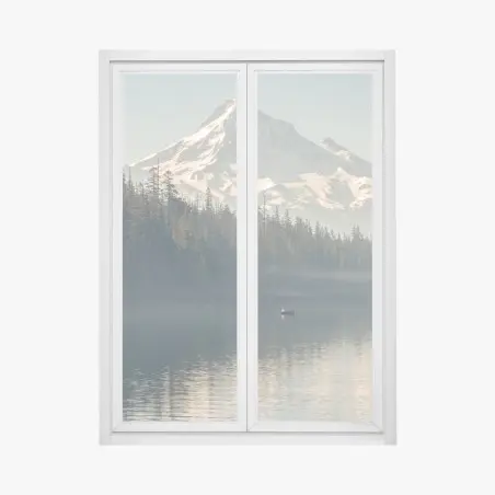 Sticker pour vitres et fenêtres sérénité au lac alpin – Wallnifity®