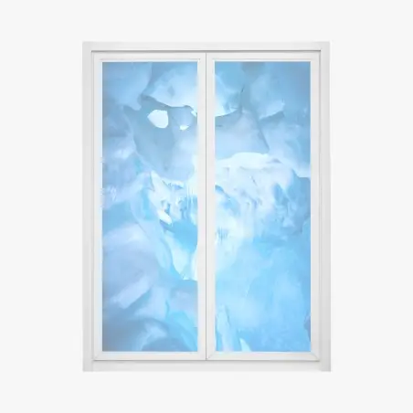 Sticker pour vitres et fenêtres intérieur d'une grotte de glace bleue – Wallnifity®