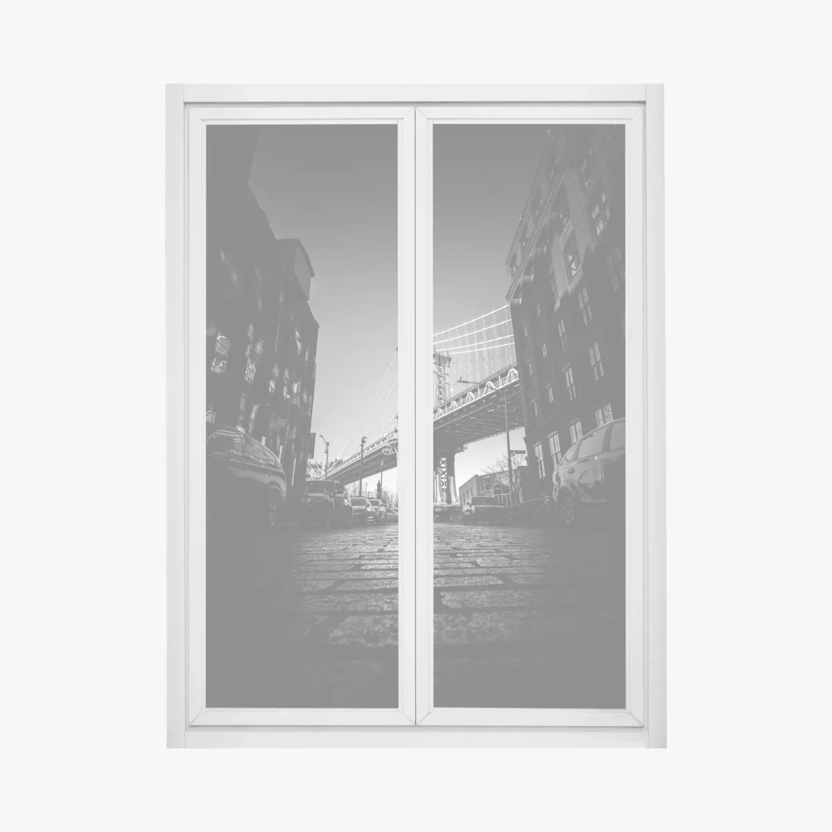 Sticker pour vitres et fenêtres vue urbaine du pont Manhattan depuis Dumbo – Wallnifity® Sticker pour vitres et fenêtres vue urbaine du pont Manhattan depuis Dumbo – Wallnifity®