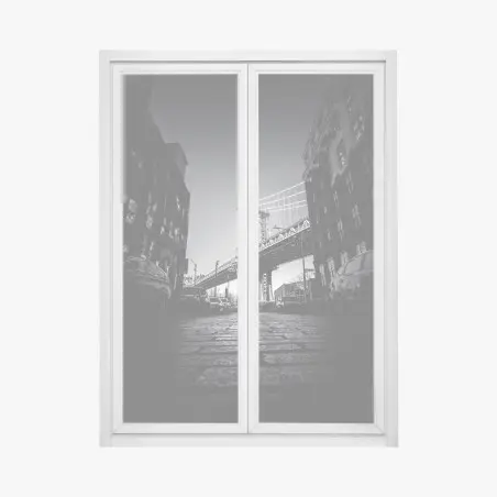 Sticker pour vitres et fenêtres vue urbaine du pont Manhattan depuis Dumbo – Wallnifity®