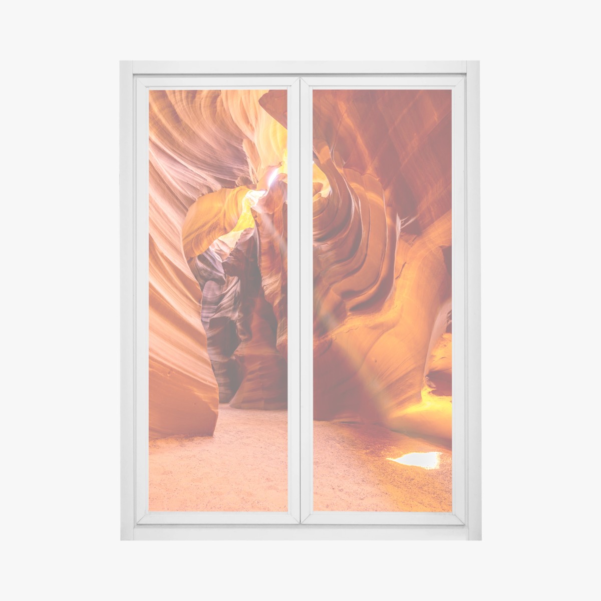 Sticker pour vitres et fenêtres canyon sculpté par la lumière d'Upper Antelope Canyon, Arizona – Wallnifity®