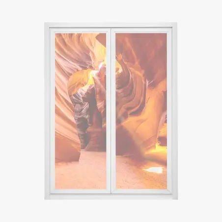 Sticker pour vitres et fenêtres canyon sculpté par la lumière d'Upper Antelope Canyon, Arizona – Wallnifity®