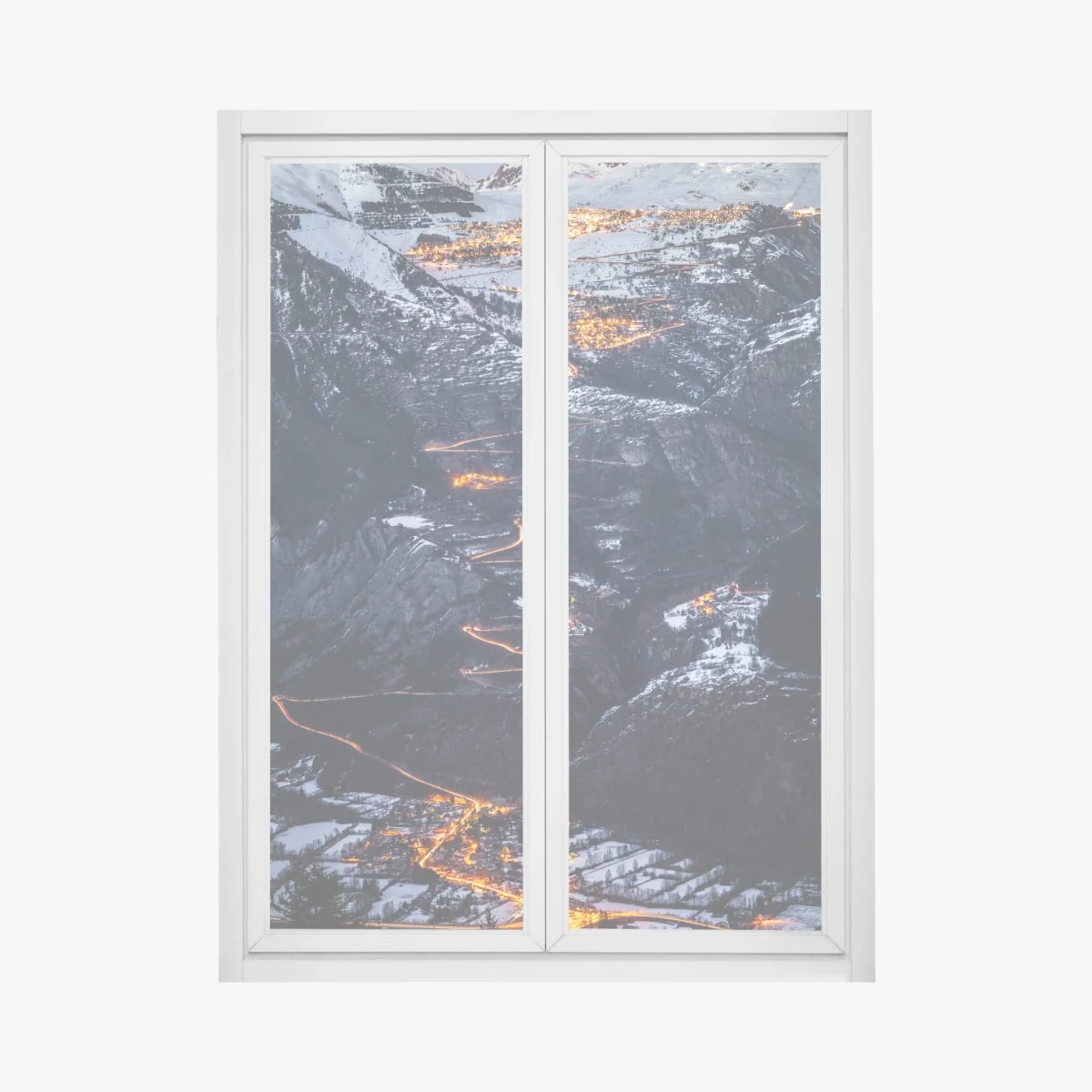Sticker pour vitres et fenêtres nuit à Alpe d'Huez : la route aux virages lumineux – Wallnifity® Sticker pour vitres et fenêtres nuit à Alpe d'Huez : la route aux virages lumineux – Wallnifity®