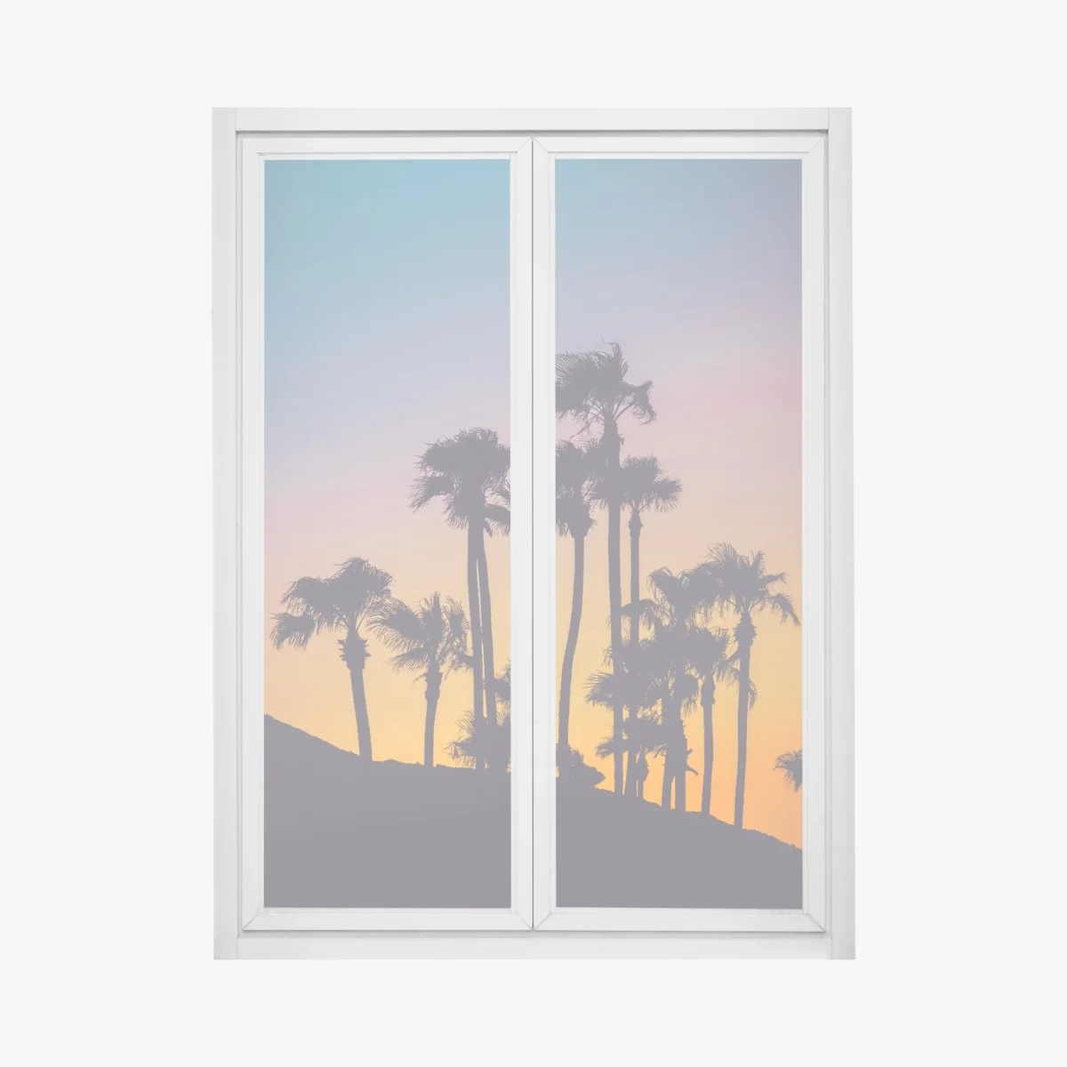 Sticker pour vitres et fenêtres crépuscule tropical aux palmiers – Wallnifity® Sticker pour vitres et fenêtres crépuscule tropical aux palmiers – Wallnifity®