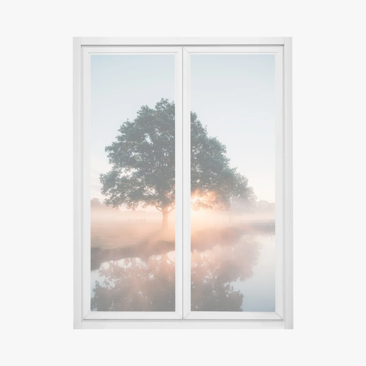 Sticker pour vitres et fenêtres chêne solitaire au lever du soleil – Wallnifity® Sticker pour vitres et fenêtres chêne solitaire au lever du soleil – Wallnifity®