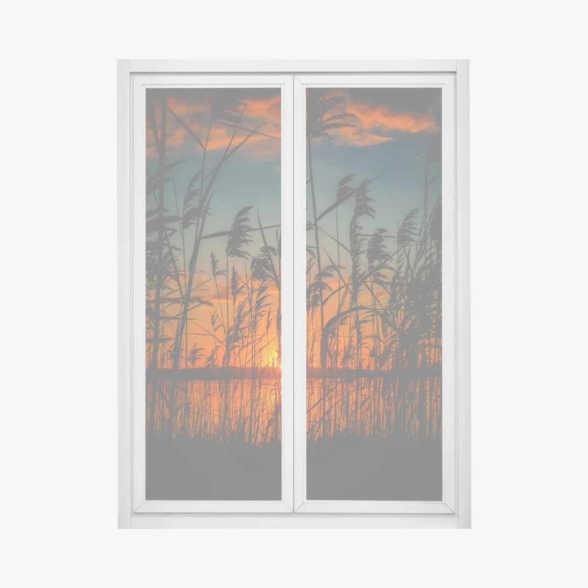 Sticker pour vitres et fenêtres silhouettes de roseaux au coucher de soleil – Wallnifity® Sticker pour vitres et fenêtres silhouettes de roseaux au coucher de soleil – Wallnifity®