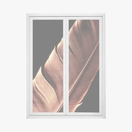 Sticker pour vitres et fenêtres plume délicate en contre-jour – Wallnifity®