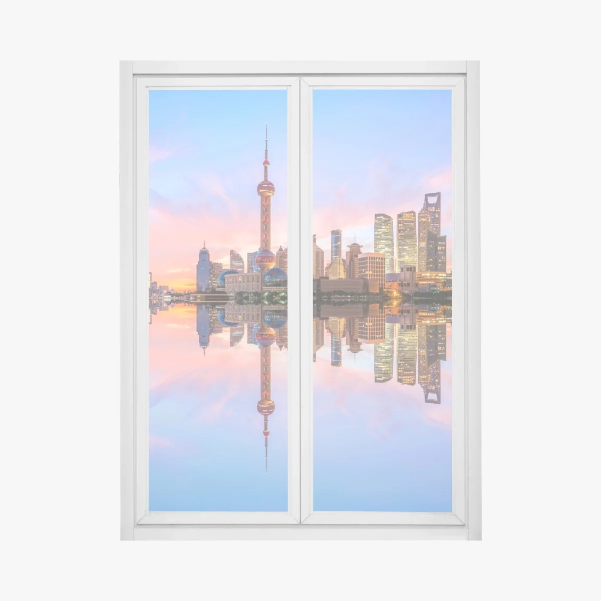 Sticker pour vitres et fenêtres panorama urbain de Shanghai au lever du soleil – Wallnifity® Sticker pour vitres et fenêtres panorama urbain de Shanghai au lever du soleil – Wallnifity®