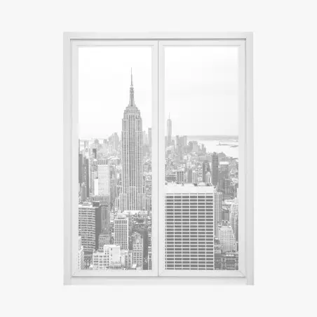 Sticker pour vitres et fenêtres horizon de New York dominé par l'Empire State Building – Wallnifity®