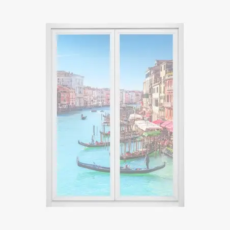 Sticker pour vitres et fenêtres Venise, Grand Canal en été – Wallnifity®