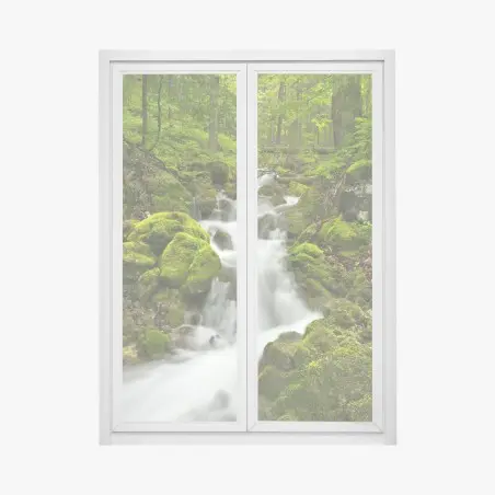 Sticker pour vitres et fenêtres cascade féerique de Slovenský Raj – Wallnifity®