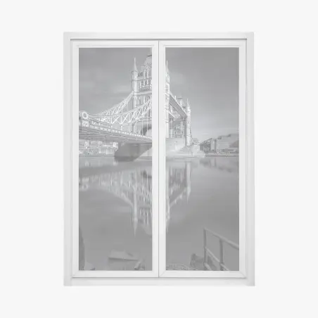 Sticker pour vitres et fenêtres reflet majestueux du pont de Londres – Wallnifity®