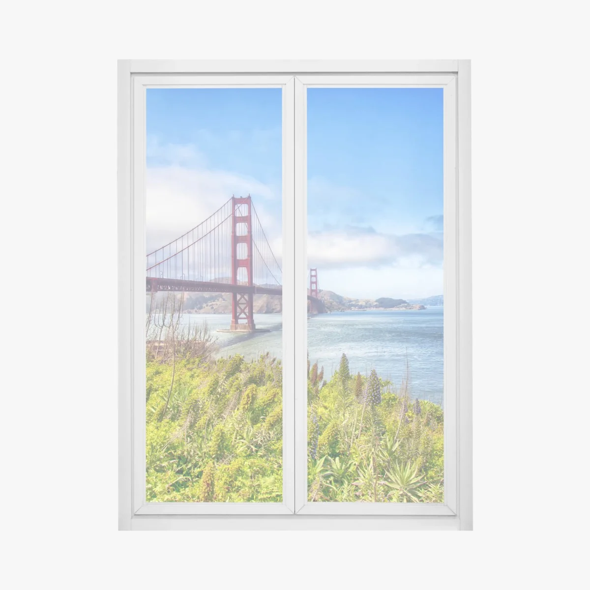 Sticker pour vitres et fenêtres vue emblématique du Golden Gate à San Francisco – Wallnifity® Sticker pour vitres et fenêtres vue emblématique du Golden Gate à San Francisco – Wallnifity®