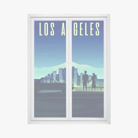 Sticker pour vitres et fenêtres nuit étoilée à Los Angeles – Wallnifity®
