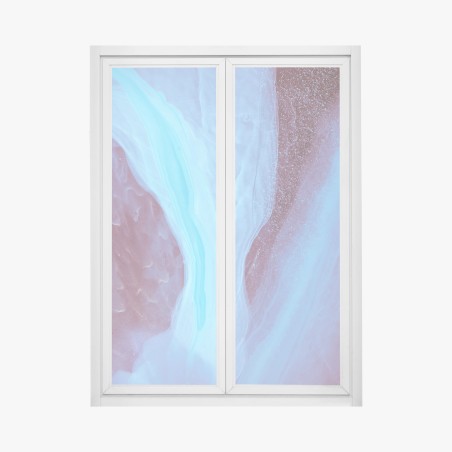 Sticker pour vitres et fenêtres nuances éthérées bleu et rose – Wallnifity®