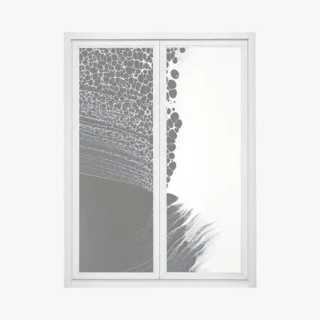 Sticker pour vitres et fenêtres mélodie cellulaire en noir et blanc – Wallnifity®