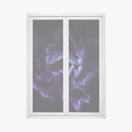 Sticker pour vitres et fenêtres élégance violette : tulipe sous lumière ultraviolette – Wallnifity®